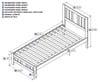 Elba Gray Twin XL Platform Bed Frame Dimensions