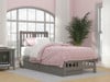 Elba Gray Twin XL Platform Bed Frame shown with Optional Set of 2 Storage Drawers Closed Room