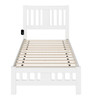 Dodie White Twin Platform Bed Frame Front View