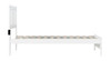 Dodie White Twin Platform Bed Frame Side View