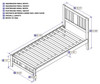 Dodie White Twin Platform Bed Frame Dimensions
