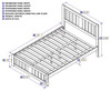 Dodie White Full Size Platform Bed Frame Dimensions