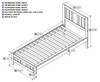 Dodie White Twin XL Platform Bed Frame Dimensions