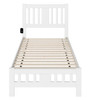 Dodie White Twin XL Platform Bed Frame Front View