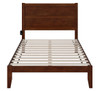 Nico Walnut Full Size Bed Frame with Headboard Front View