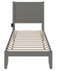 Orio Gray Twin Bed Frame with Headboard Front View