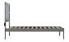 Orio Gray Twin Bed Frame with Headboard Side View