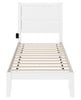 Suna White Twin Bed Frame with Headboard Front View