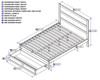 Suna White Queen Platform Bed with Storage Dimensions