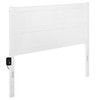 Sage White Queen Size Headboard Angled View