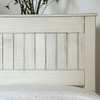 Snowden Distressed White Panel Bed Queen Headboard Detail