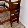 Glenlee Chestnut Adult Loft Bed with Desk Ladder Detail Room