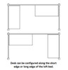 Kimball Natural Adult Loft Bed with Desk Corner Desk Configuration Options