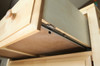Declan Natural Loft Bed with Storage 4 Drawer Dresser Glide Detail Room
