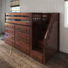 Grady Chestnut Twin Loft Bed with Storage Right Angled View Room