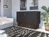 Carlier Espresso Queen Murphy Bed Angled View Room