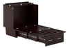 Rowley Espresso Murphy Twin Bed Frame Extended Door Panel Open
