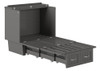 Fullerton Gray Murphy Twin Bed Frame Extended Door Panel Open