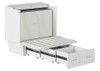 Alameda White Murphy Twin Bed Frame Partially Extended with Mattress Folded