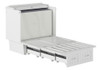 Alameda White Murphy Twin Bed Frame Extended with Mattress Folded