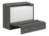 Ashbury Grey Full Size Murphy Bed Frame Partially Extended with Mattress