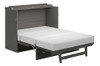 Ashbury Grey Full Size Murphy Bed Frame & Mattress Fully Extended