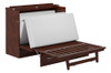 Whittington Walnut Full Size Murphy Bed Frame Fully Extended Mattress Unfolding