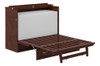 Whittington Walnut Full Size Murphy Bed Frame Fully Extended Mattress Closed