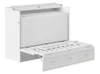 Colette White Full Size Murphy Bed Frame Partially Extended with Mattress