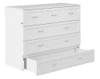 Colette White Full Size Murphy Bed Storage Drawer Open