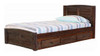 Wilder Sandwashed Cocoa Kids Full Size Beds shown with Optional Set of 3 Underbed Storage Drawers