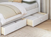 Imelda White Optional Single Under Bed Storage Drawer x2 Angled View Room