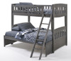 Idlewild Graywash Wooden Twin over Full Bunk Beds