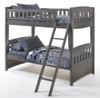 Idlewild Graywash Wooden Twin over Twin Bunk Beds