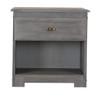 Mercer Chimney Gray One Drawer Nightstand Front View