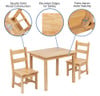 Cameron Natural Kids Tables and Chairs Safety Features