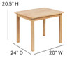 Cameron Natural Kids Table Dimensions