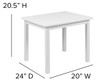 Cameron White Kids Table Dimensions