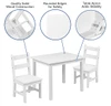 Cameron White Kids Tables and Chairs Safety Features