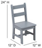Cameron Gray Kids Chair Dimensions