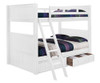 Beatrice White Full over Full Bunk Beds shown with Optional Set of 2 Under Bed Storage Drawers