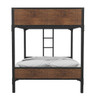 South Bank Full over Full Metal Bunk Beds Side View