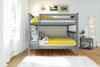 Rylan Gray Full over Full Bunk Beds Front View Room