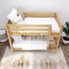 Girard Natural Twin XL Low Bunk Beds Top View Room