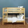 Girard Natural Twin XL Low Bunk Beds Front View Room