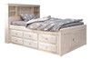 Julian Weathered White Full Size Captains Bed