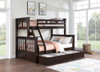 Gustav Espresso Twin over Queen Bunk Bed shown with Optional XL Storage Trundle Room