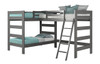 Winthrop Gray Twin Size Loft Bunk Beds