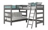 Winthrop Gray L Shaped Futon Bunk Bed