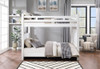 Bellamy Queen Bunk Bed Front View in White Finish Room
